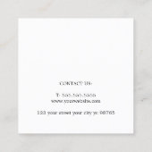 Modern Elegant Black White Hair Pins Salon Klantenkaartje (Achterkant)