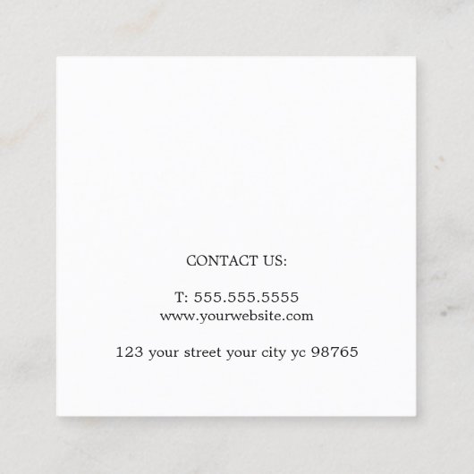 Modern Elegant Black White Hair Pins Salon Klantenkaartje (Achterkant)