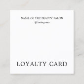 Modern Elegant Black White Hair Pins Salon Loyalty (Voorkant)