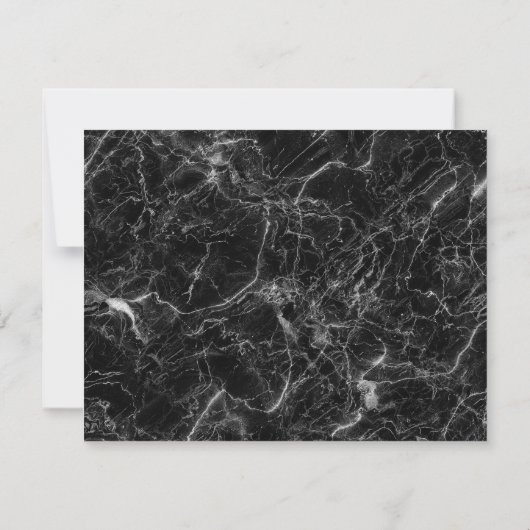 Modern Elegant Black White Marble Professional Notitiekaartje (Achterkant)