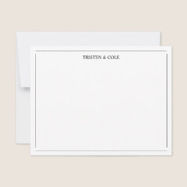 Modern Elegant Black White Notitiekaartje