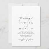 Modern Elegant Black & White Photo Wedding Kaart (Voorkant)