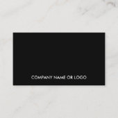 Modern Elegant Black White Simple Company Visitekaartje (Voorkant)