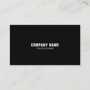 Modern Elegant Black White Simple Company Visitekaartje