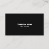 Modern Elegant Black White Simple Company Visitekaartje (Voorkant)