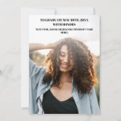 Modern Elegant Black White, vier foto's Afstuderen Aankondiging (Achterkant)