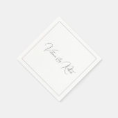 Modern Elegant Black & White Wedding Servet (Hoek)