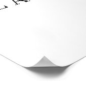 Modern Elegant Black White Weduwen Welkomstteken Poster (Hoek)