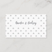 Modern Elegant Blad Patroon Grijs | Bellen Visitekaartje (Achterkant)