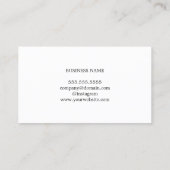 Modern Elegant Blauw Goud Streep Consultant Visitekaartje (Achterkant)