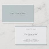 Modern Elegant Blauw Groen Professioneel Minimalis Visitekaartje (Voorkant / Achterkant)