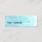 Modern elegant blauw Textuur Consultant Networking Mini Visitekaartje (Voorkant)