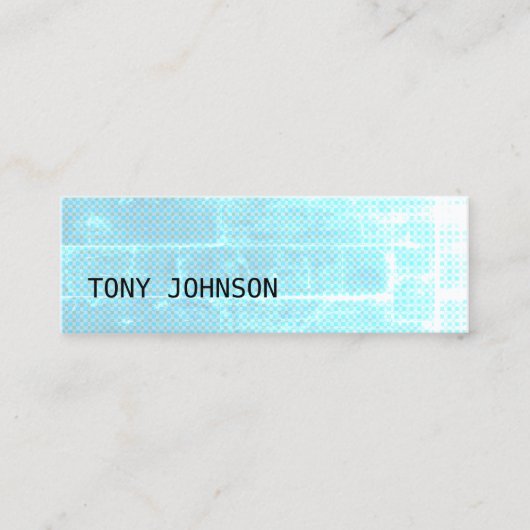 Modern elegant blauw Textuur Consultant Networking Mini Visitekaartje (Voorkant)