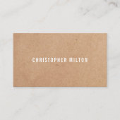 Modern elegant blauw, wit, afgedruk Kraft Paper Visitekaartje (Voorkant)