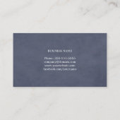 Modern Elegant Blauw Wit Consultant Visitekaartje (Achterkant)