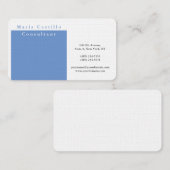 Modern elegant blauw wit minimalistisch ontwerp visitekaartje (Voorkant / Achterkant)