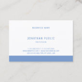Modern Elegant Blauw Wit Professionele Sjabloon Visitekaartje (Achterkant)