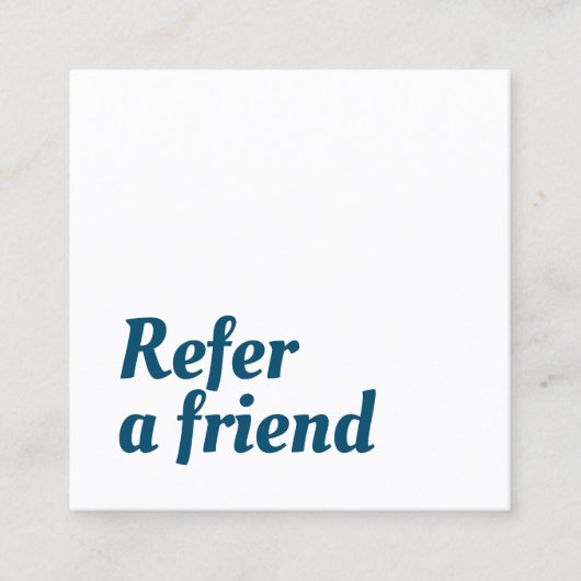 Modern Elegant Blauw Wit Schoonheid Aanbevelingskaartje (Voorkant)