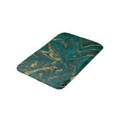 Modern Elegant Blauwgroen Green & Gold Marble Swir Badmat (Gekanteld)