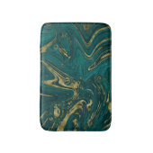 Modern Elegant Blauwgroen Green & Gold Marble Swir Badmat (Voorkant Verticaal)