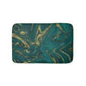 Modern Elegant Blauwgroen Green & Gold Marble Swir Badmat (Voorkant)