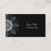 Modern Elegant Blauwgroen Groen Zwart Bohemian Man Visitekaartje (Voorkant)