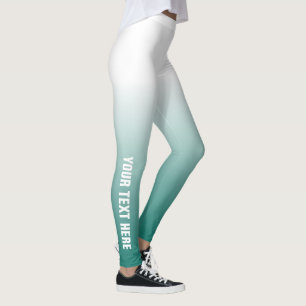 Modern Elegant Blauwgroen maken het zelf maatwerk Leggings