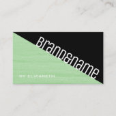Modern Elegant Blauwgroen Mint Green en Black 2 Co Visitekaartje (Voorkant)