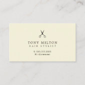 Modern Elegant Bleek Yellow Hairdresser Visitekaartje (Voorkant)
