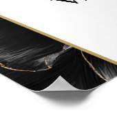 Modern Elegant Bloem Bruiloft Welkom Bord Poster (Hoek)