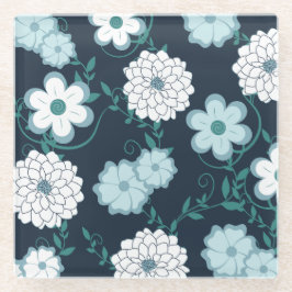 Modern Elegant Bloemen Onderzetter Glazen Onderzetter