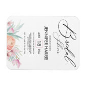 Modern Elegant Bloemen Roze Rose Vrijgezellenfeest Magneet (Horizontaal)