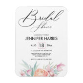 Modern Elegant Bloemen Roze Rose Vrijgezellenfeest Magneet (Verticaal)