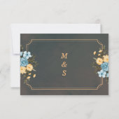Modern Elegant Bloemen Waterverf Groen Bruiloft Bedankkaart (Achterkant)