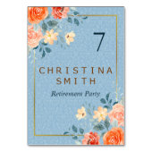 Modern Elegant Bloemen Waterverf Pensioen Partij Kaart (Voorkant)