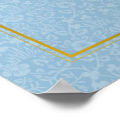 Modern Elegant Bloemen Waterverf Pensioen Partij Poster (Hoek)