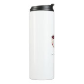 Modern, Elegant, Bloemencirkel, Monogram - Naam Thermosbeker (Gedraaid links)