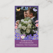 Modern Elegant bloemenfotografie Lijst bruiloft Visitekaartje (Voorkant)