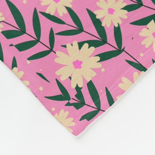 Modern Elegant Bloemenpatroon Fleece Deken (Hoek)
