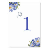 Modern Elegant Bloementafel Top Nummer Teken Kaart (Voorkant)