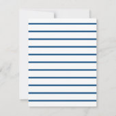 Modern Elegant Blue Custom Name and Business Notitiekaartje (Achterkant)