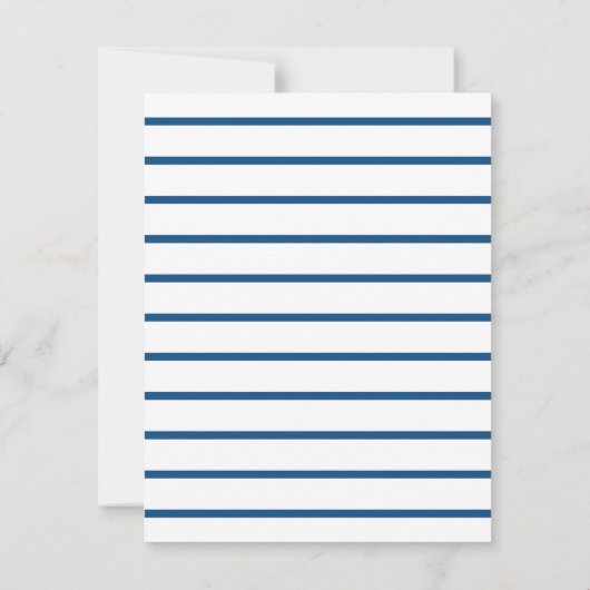 Modern Elegant Blue Custom Name and Business Notitiekaartje (Achterkant)