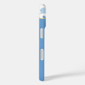 Modern Elegant Blue Floral Pattern Case-Mate iPhone Case (Achterkant / Rechts)