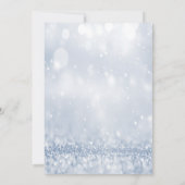 Modern Elegant Blue Glitter Bokeh Sweet 16 Kaart (Achterkant)