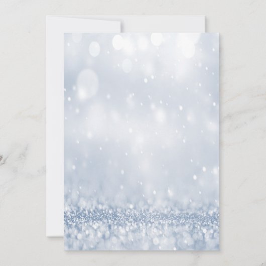 Modern Elegant Blue Glitter Bokeh Sweet 16 Kaart (Achterkant)