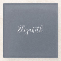 Modern Elegant Blue Grey Linen