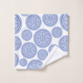 Modern Elegant Blue Mandala Bad Handdoek (Wasdoekje)