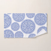 Modern Elegant Blue Mandala Bad Handdoek (Handdoek)
