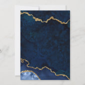Modern Elegant Blue Marble Geode Bar Mitzvah Kaart (Achterkant)