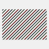 Modern Elegant Blue Red Green-kerstfeestdag Inpakpapier Vel (Voorkant)